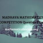 Madhava Mathematics Competition Scholarship Test, India